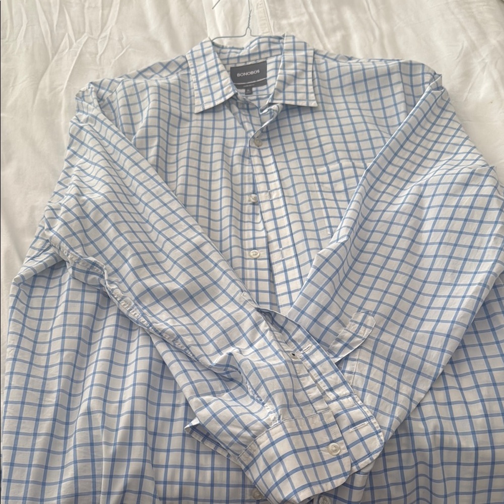 Men's Blue Checkered Shirt